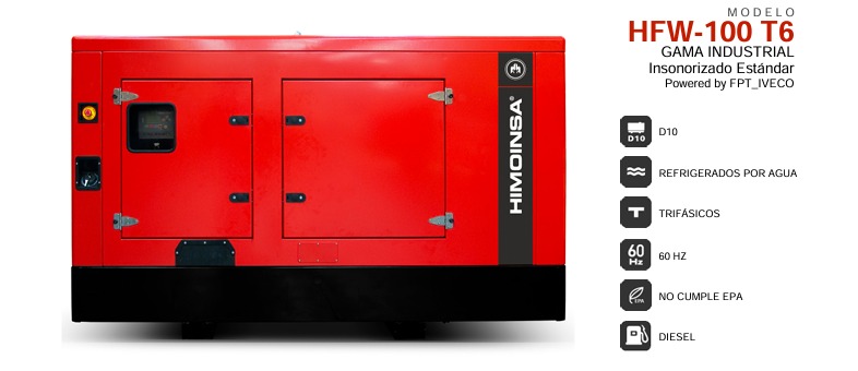 Planta de Luz Insonorizada HIMOINSA 88 kW (HFW-100 T6)