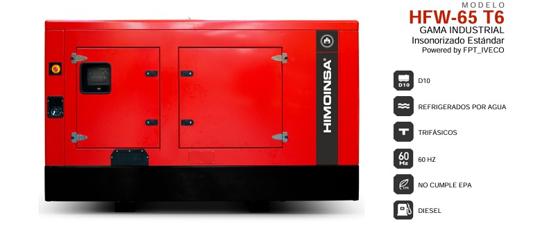 Planta de Luz Insonorizada HIMOINSA 58 kW (HFW-65 T6)